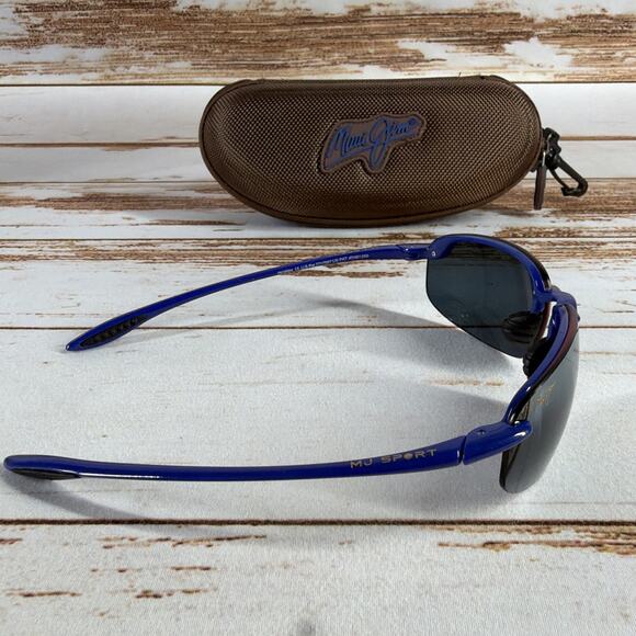 Maui Jim Ho’okipa MJ-407-287C Sunglasses Polarized Blue Frame 64-17-130 - Picture 8 of 8